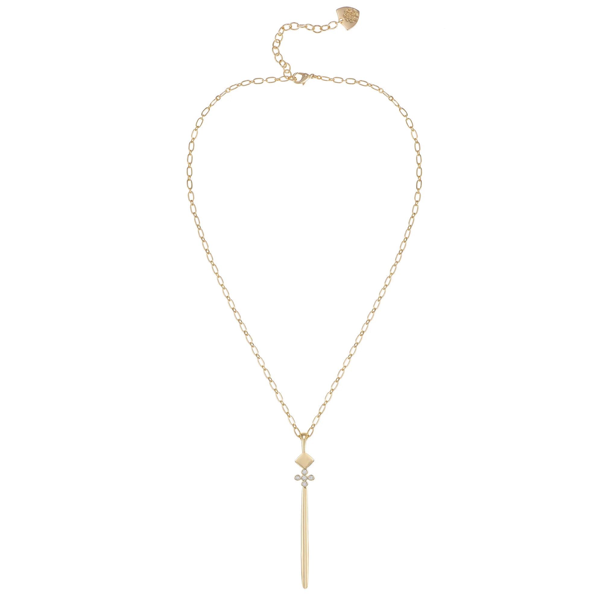 Legacy Cross Drop Necklace-Necklaces-Podos Boutique, a Women's Fashion Boutique Located in Calera, AL