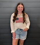 Simply Southern Flag Sweater-Sweaters-Podos Boutique, a Women's Fashion Boutique Located in Calera, AL