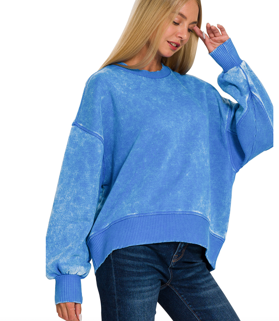 Oaklyn Sweatshirt-Sweaters-Podos Boutique, a Women's Fashion Boutique Located in Calera, AL