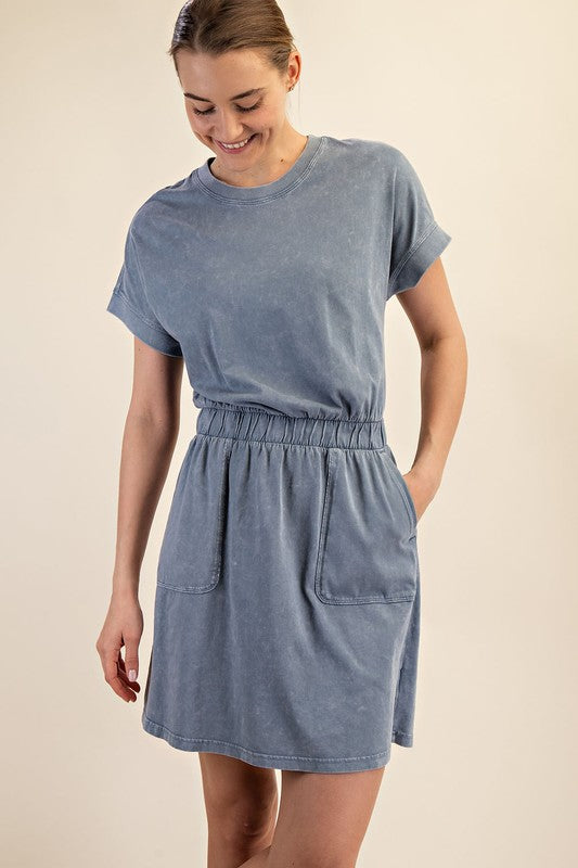 Rae Mode Ultra Comfy Dress-Short Dresses-Podos Boutique, a Women's Fashion Boutique Located in Calera, AL