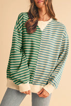 Love My Stripes Sweatshirt-Podos Boutique, a Women's Fashion Boutique Located in Calera, AL