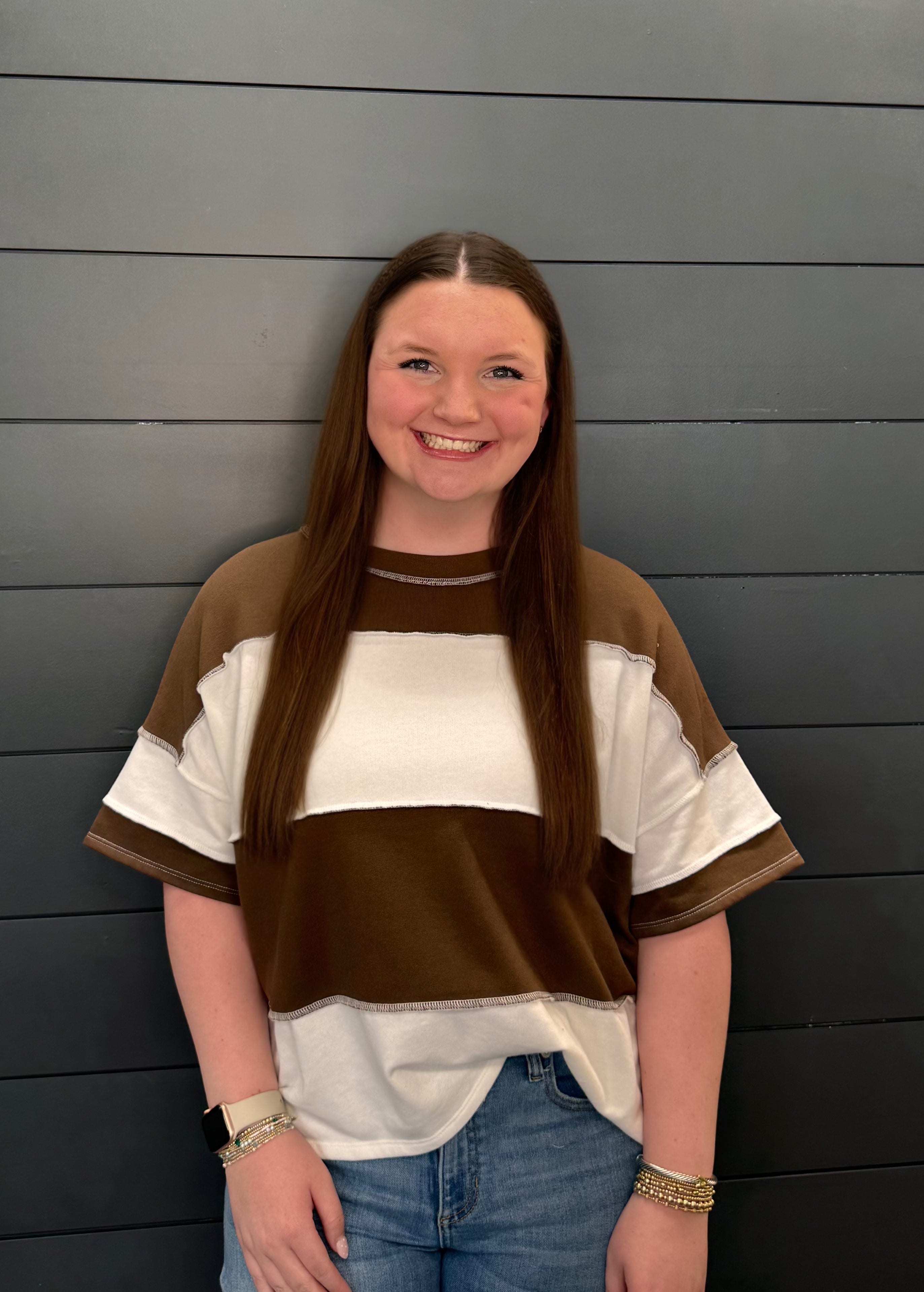 Color Block Favorite Top-Fashion Tops-Podos Boutique, a Women's Fashion Boutique Located in Calera, AL