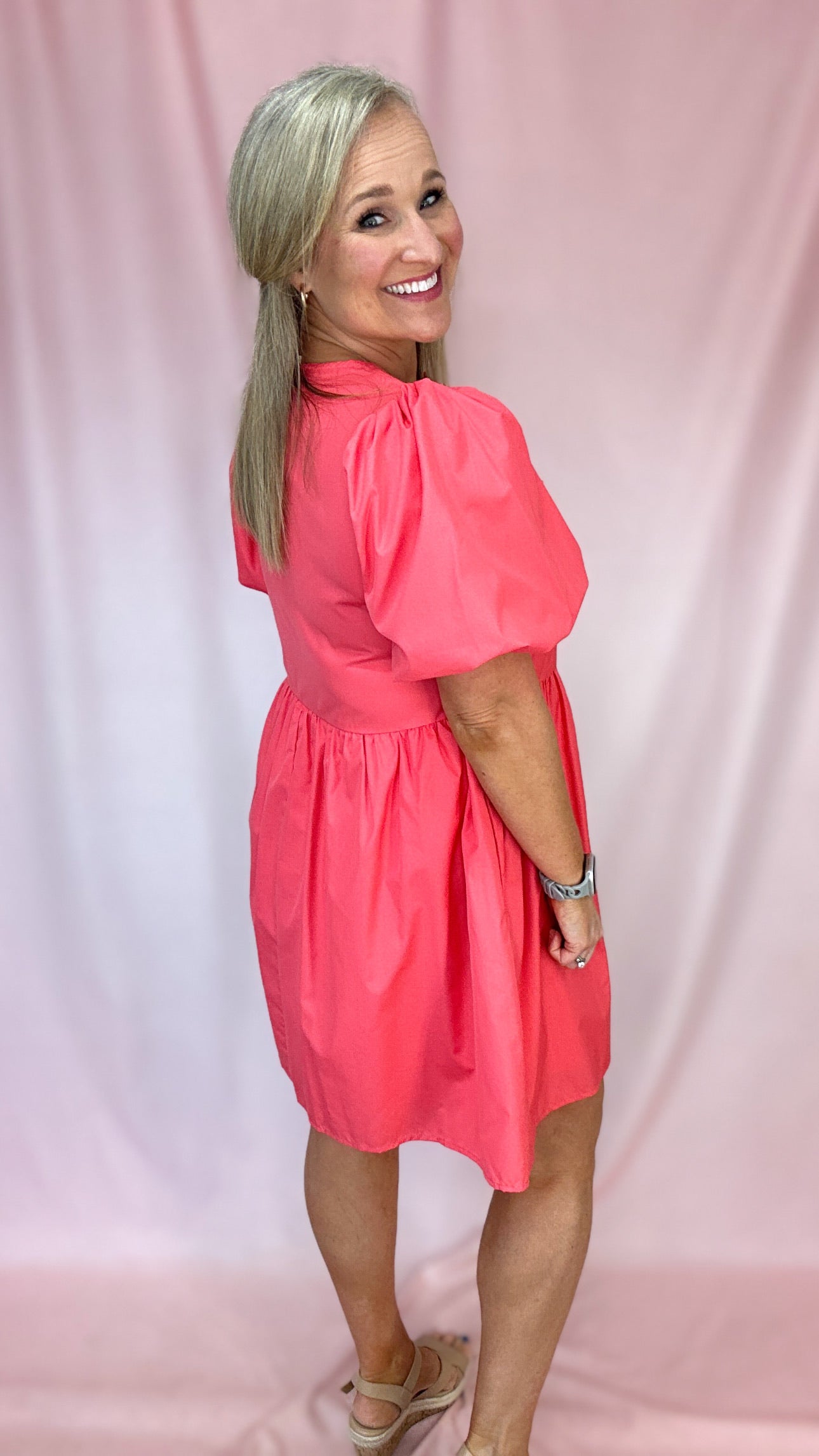 Coral Perfection Dress-Podos Boutique, a Women's Fashion Boutique Located in Calera, AL