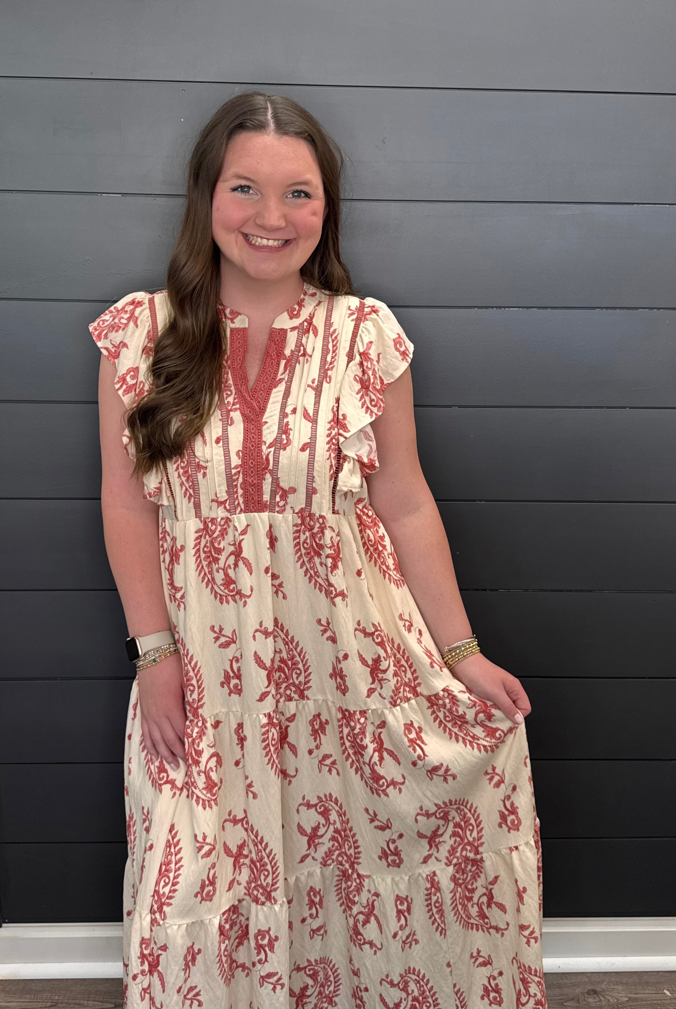Gentle Breeze Dress-Midi Dresses-Podos Boutique, a Women's Fashion Boutique Located in Calera, AL