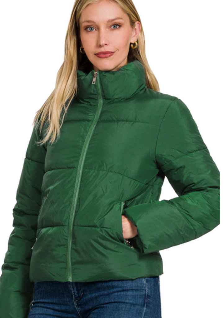Puffer Jacket-Boutique Items. - Boutique Apparel - Ladies - Jackets-Podos Boutique, a Women's Fashion Boutique Located in Calera, AL