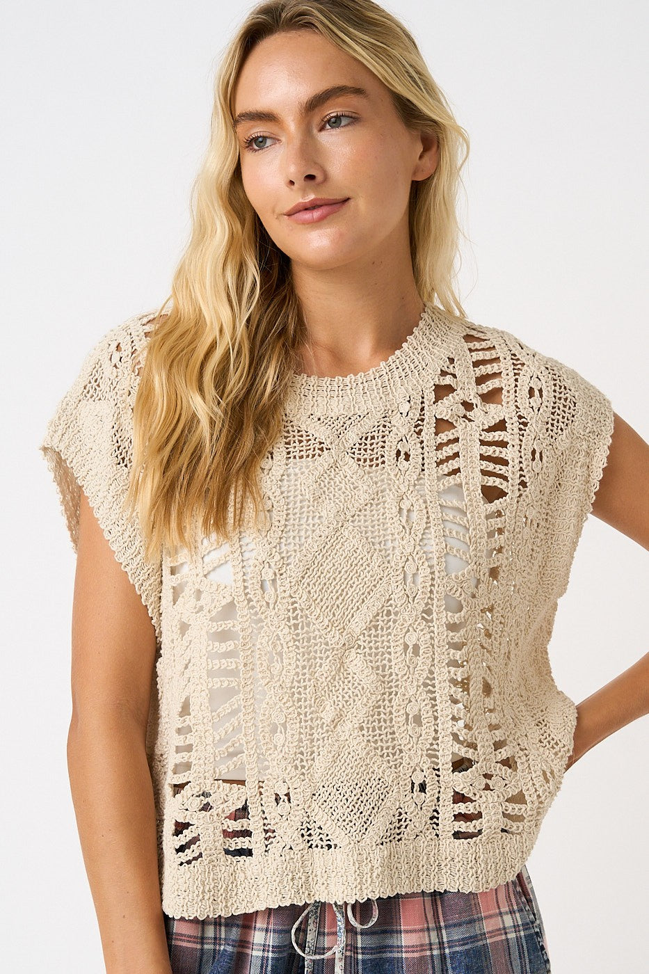Crochet Perfection Top-Fashion Tops-Podos Boutique, a Women's Fashion Boutique Located in Calera, AL
