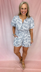 All Aboard Romper-Rompers & Jumpsuits-Podos Boutique, a Women's Fashion Boutique Located in Calera, AL