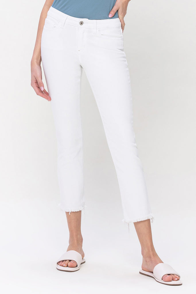 Mid Rise Slim Cropped Jeans-Jeans-Podos Boutique, a Women's Fashion Boutique Located in Calera, AL