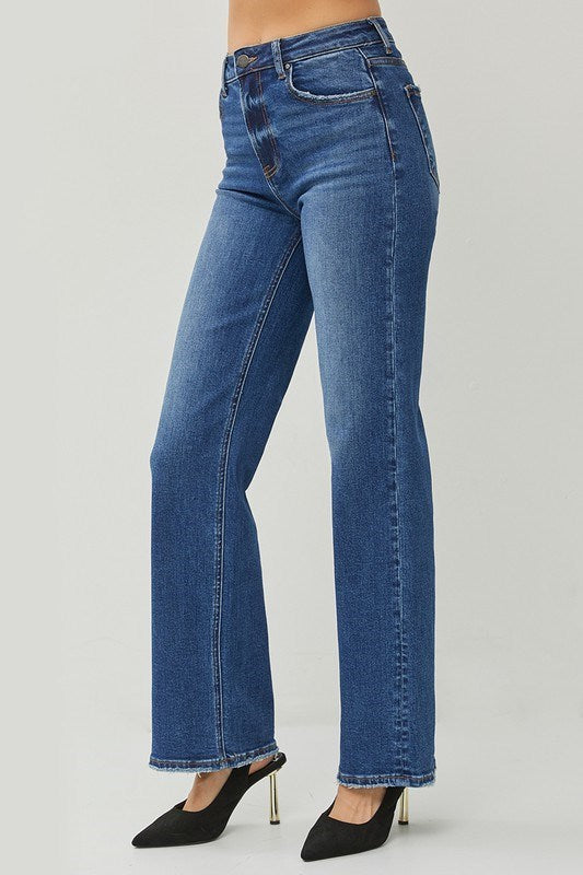 High Rise Straight Jean-Jeans-Podos Boutique, a Women's Fashion Boutique Located in Calera, AL