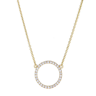Maya Cutout Circle necklace-Apparel & Accessories-Podos Boutique, a Women's Fashion Boutique Located in Calera, AL