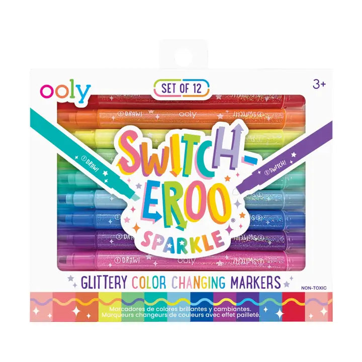 Switch-Eroo! Sparkle Color Changing Markers - Set of 12-Stationary-Podos Boutique, a Women's Fashion Boutique Located in Calera, AL