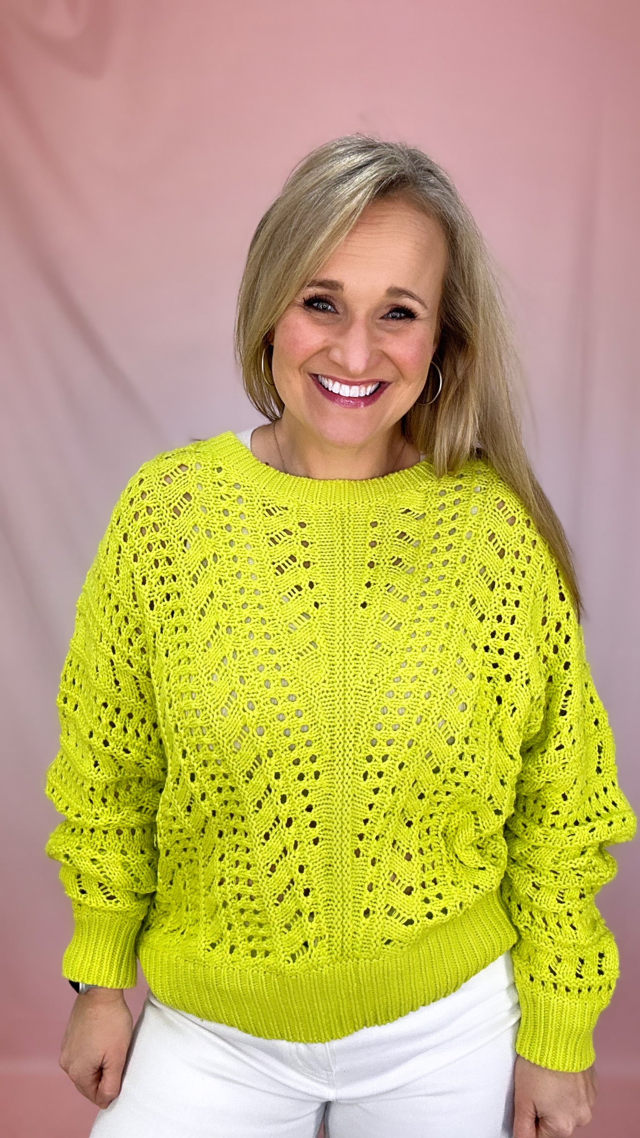 Brite Open Weave Sweater-Sweaters-Podos Boutique, a Women's Fashion Boutique Located in Calera, AL