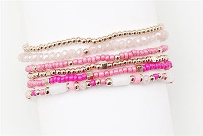 Bead Stretch Bracelets-Podos Boutique, a Women's Fashion Boutique Located in Calera, AL