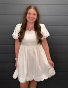 Ivory Breeze Dress-Short Dresses-Podos Boutique, a Women's Fashion Boutique Located in Calera, AL