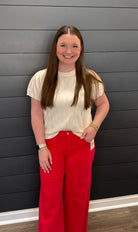 Risen Scarlet TC HR Wide Pants-Clothing-Podos Boutique, a Women's Fashion Boutique Located in Calera, AL