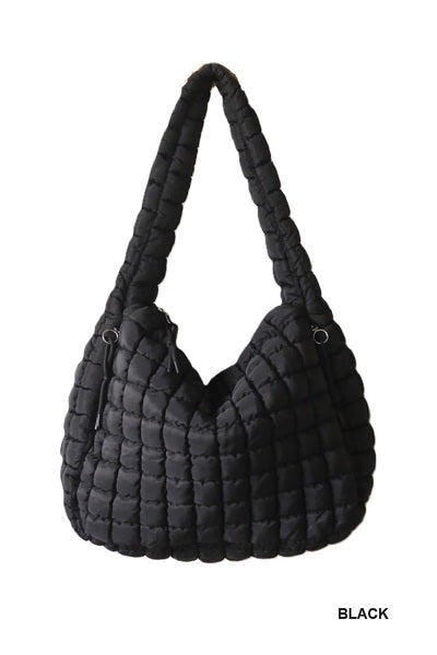 Quilted Carryall Crossbody-Podos Boutique, a Women's Fashion Boutique Located in Calera, AL