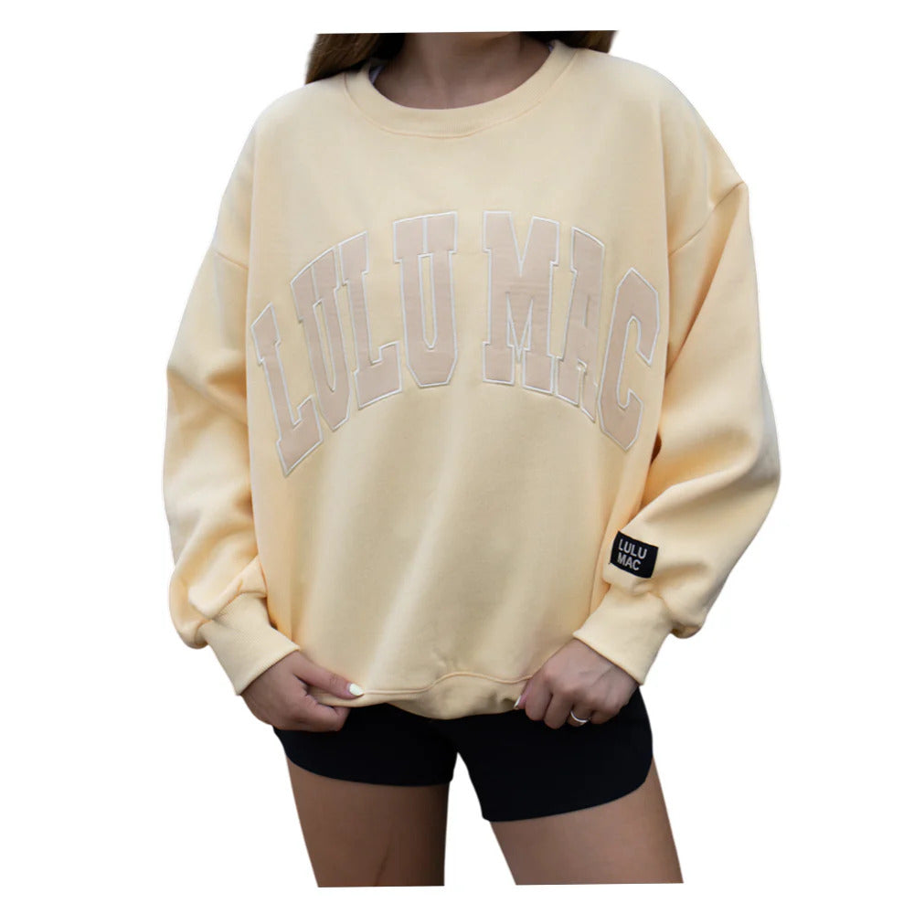 Lulu Mac Embroidered Sweatshirt-Sweatshirts-Podos Boutique, a Women's Fashion Boutique Located in Calera, AL