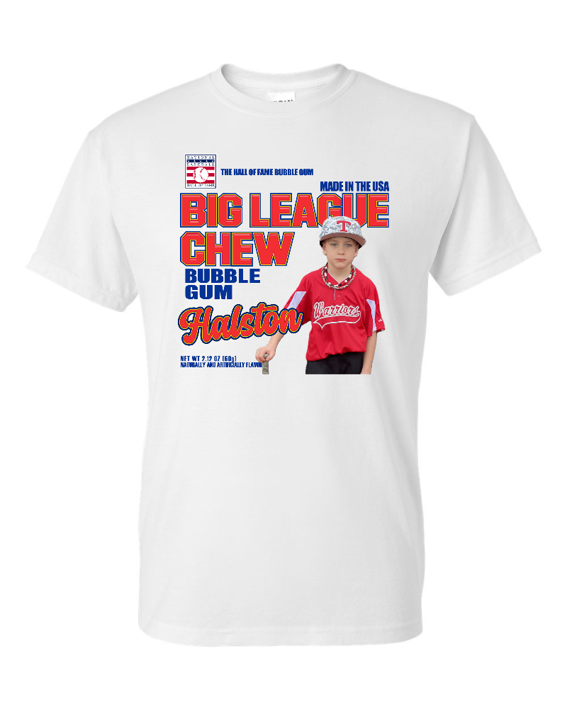 Big League Chew Custom T-shirt-Graphic Tees-Podos Boutique, a Women's Fashion Boutique Located in Calera, AL