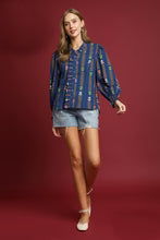 Umgee Copyright Striped Top-Fashion Tops-Podos Boutique, a Women's Fashion Boutique Located in Calera, AL