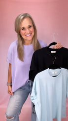 Ribbed Asymmetrical Top PLUS-Short Sleeves-Podos Boutique, a Women's Fashion Boutique Located in Calera, AL