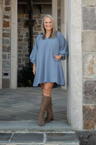 "Steel" Your Heart Dress-Short Dresses-Podos Boutique, a Women's Fashion Boutique Located in Calera, AL