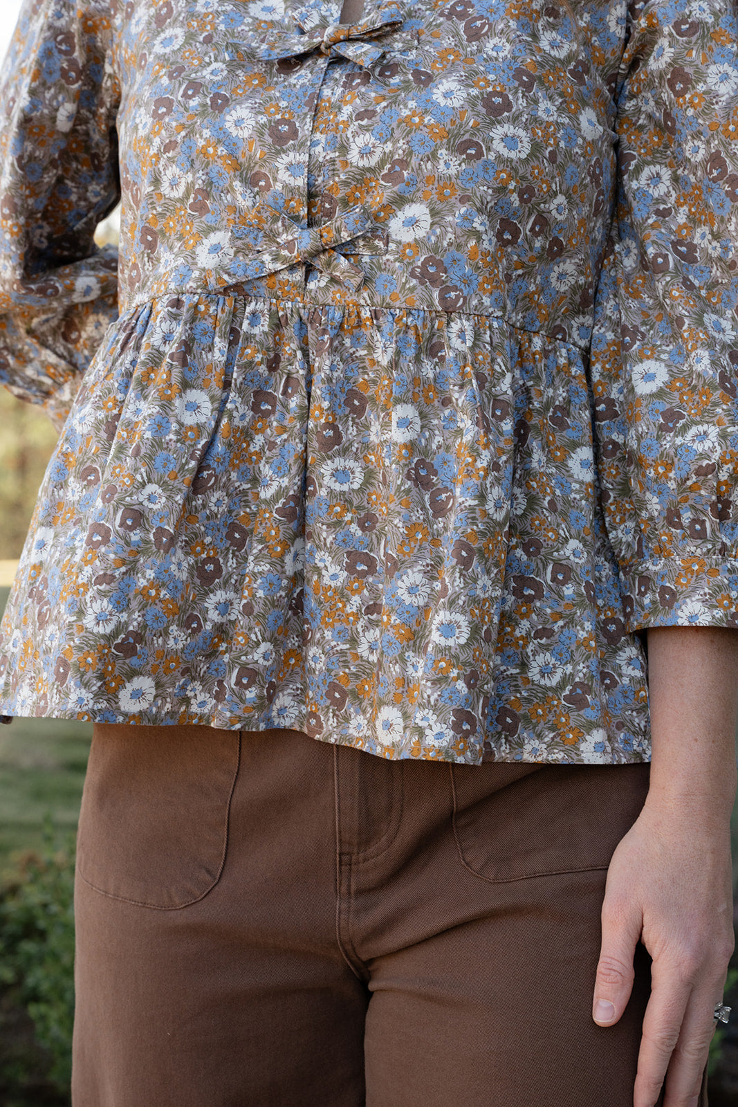 Floral Fade Top-Long Sleeves-Podos Boutique, a Women's Fashion Boutique Located in Calera, AL