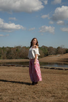 Game Day Stripes Skirt-Skirts-Podos Boutique, a Women's Fashion Boutique Located in Calera, AL