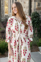 Floral Shirt Dress-Midi Dresses-Podos Boutique, a Women's Fashion Boutique Located in Calera, AL