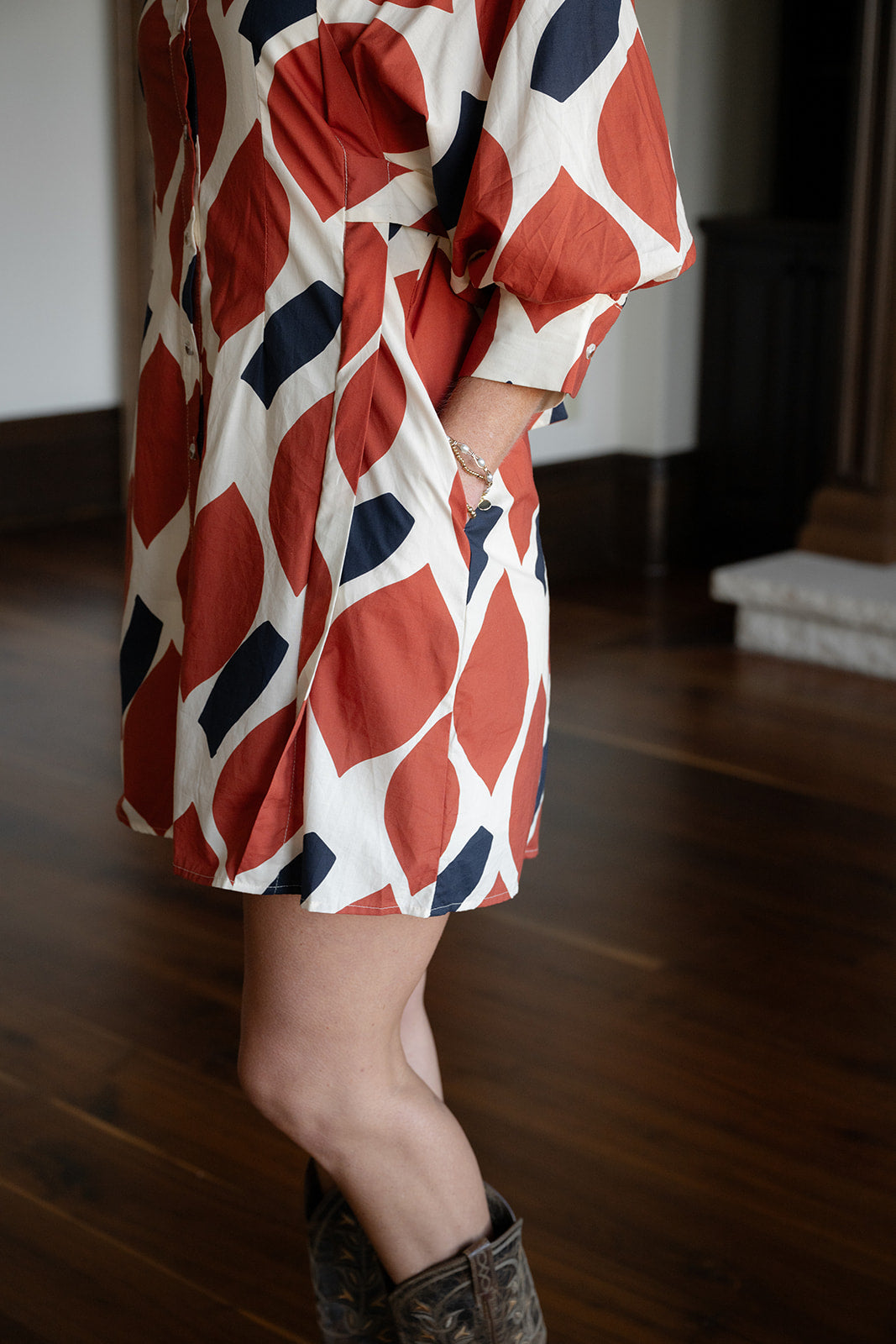 Falling Florals Dress-Short Dresses-Podos Boutique, a Women's Fashion Boutique Located in Calera, AL