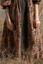 Midnight Paisley Zip Dress-Midi Dresses-Podos Boutique, a Women's Fashion Boutique Located in Calera, AL