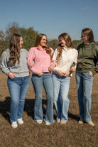 Easy Attitude Half Zip-Long Sleeves-Podos Boutique, a Women's Fashion Boutique Located in Calera, AL