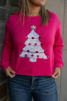 Christmas Tree Sweatshirt-Graphic Sweatshirts-Podos Boutique, a Women's Fashion Boutique Located in Calera, AL