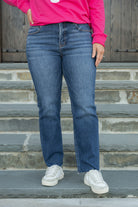 Risen HR Crop Straight Jeans-Jeans-Podos Boutique, a Women's Fashion Boutique Located in Calera, AL