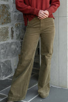 Judy Blue HW Retro Olive Pants-Pants-Podos Boutique, a Women's Fashion Boutique Located in Calera, AL