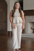 Suede Cream Top-Fashion Tops-Podos Boutique, a Women's Fashion Boutique Located in Calera, AL