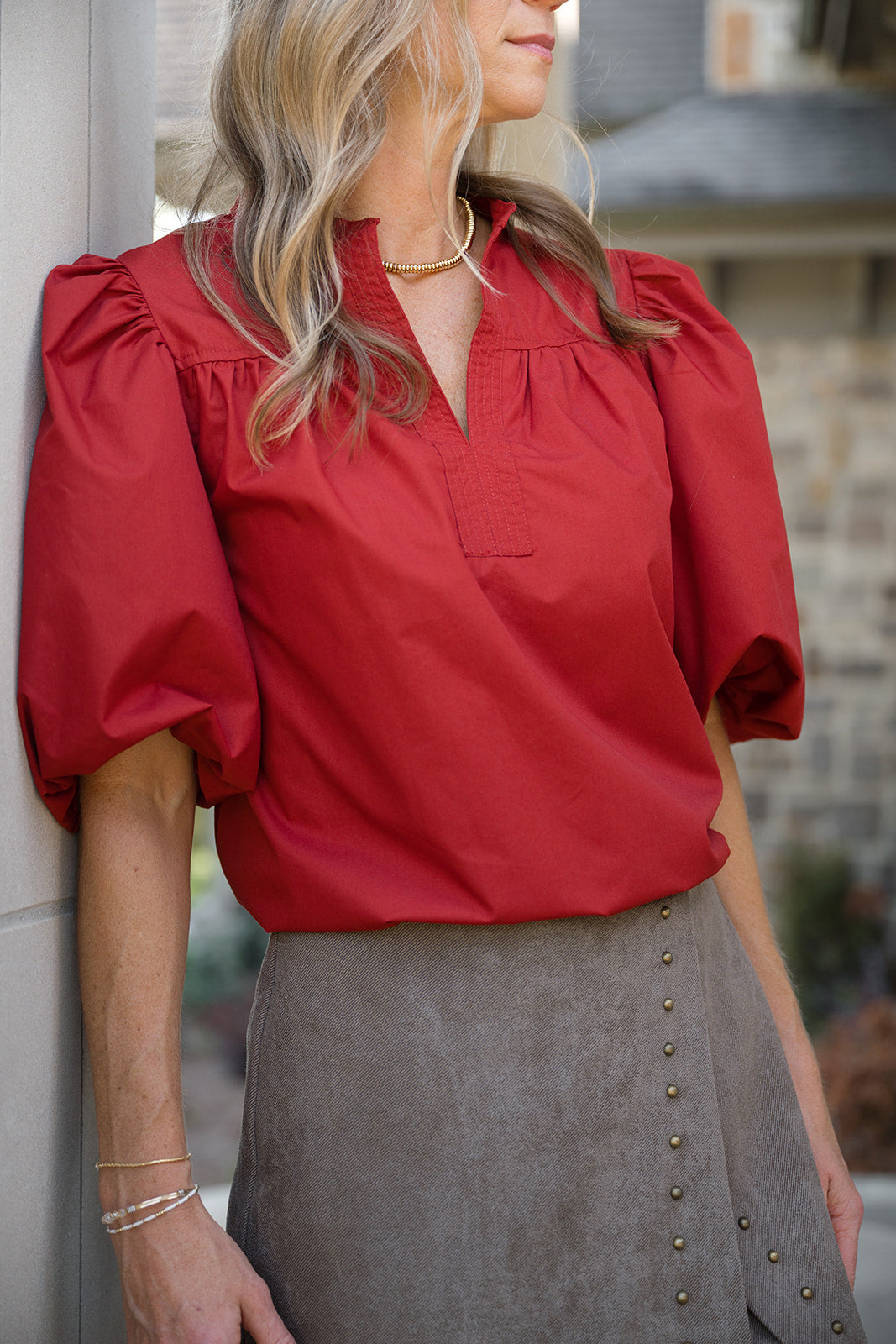 Travel The Brick Road Top-Fashion Tops-Podos Boutique, a Women's Fashion Boutique Located in Calera, AL