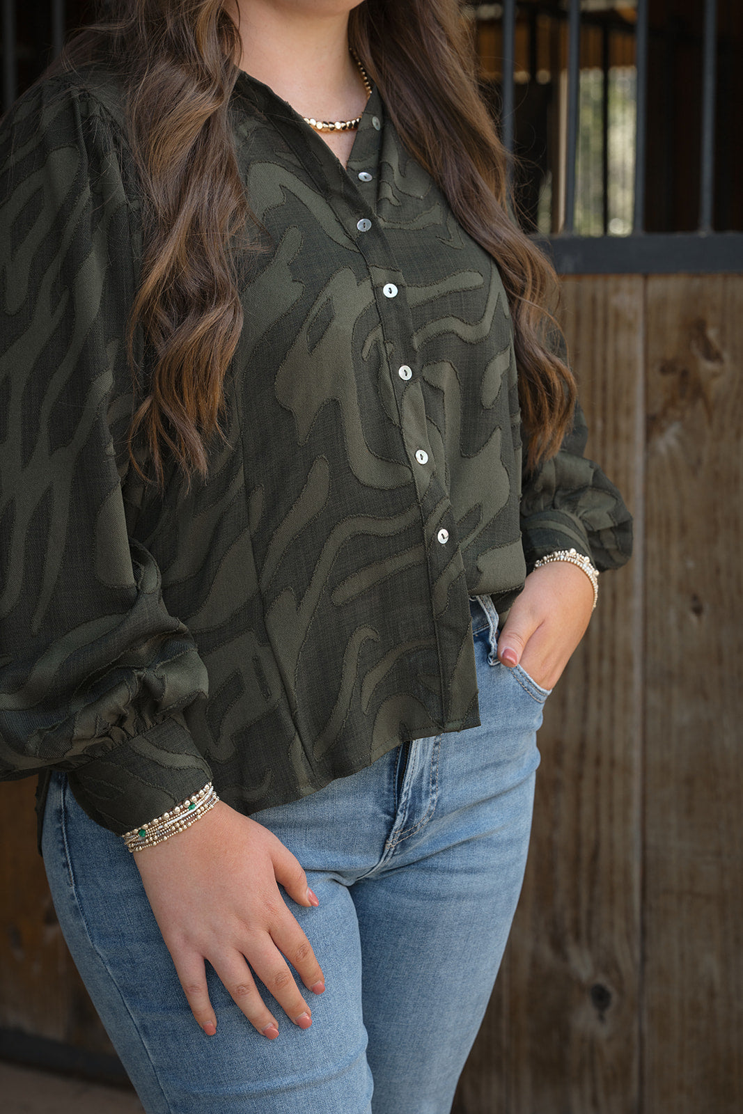 Button Down Perfection Shirt-Long Sleeves-Podos Boutique, a Women's Fashion Boutique Located in Calera, AL