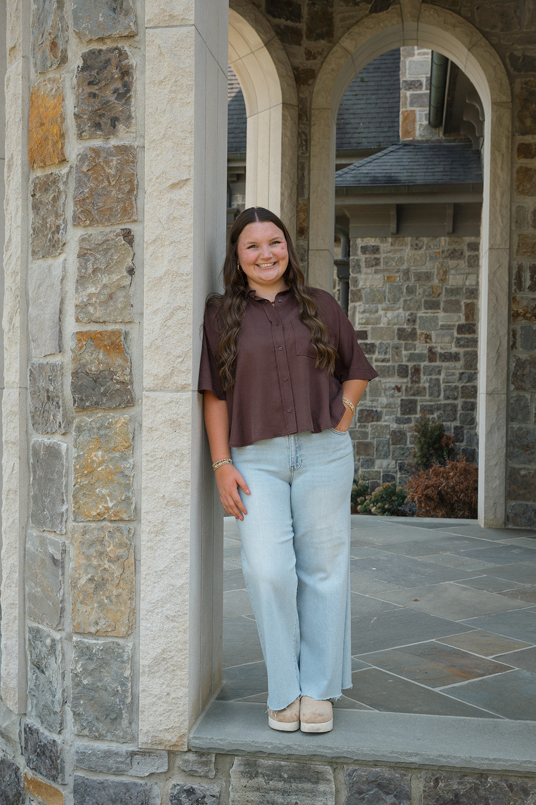 Walk Me Home Top-Short Sleeves-Podos Boutique, a Women's Fashion Boutique Located in Calera, AL