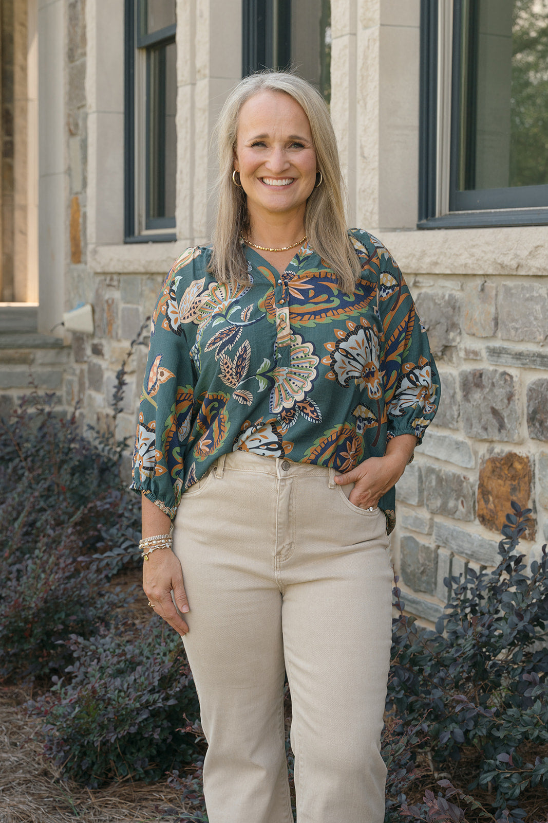 One Of A Kind Top-Long Sleeves-Podos Boutique, a Women's Fashion Boutique Located in Calera, AL