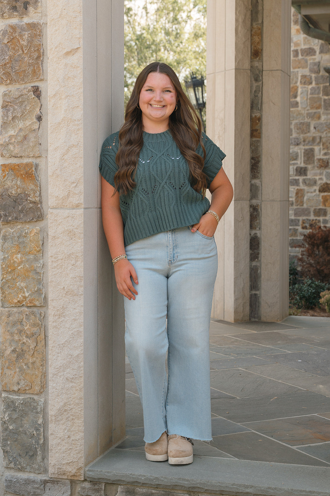 Timeless Knit Sweater-Short Sleeves-Podos Boutique, a Women's Fashion Boutique Located in Calera, AL