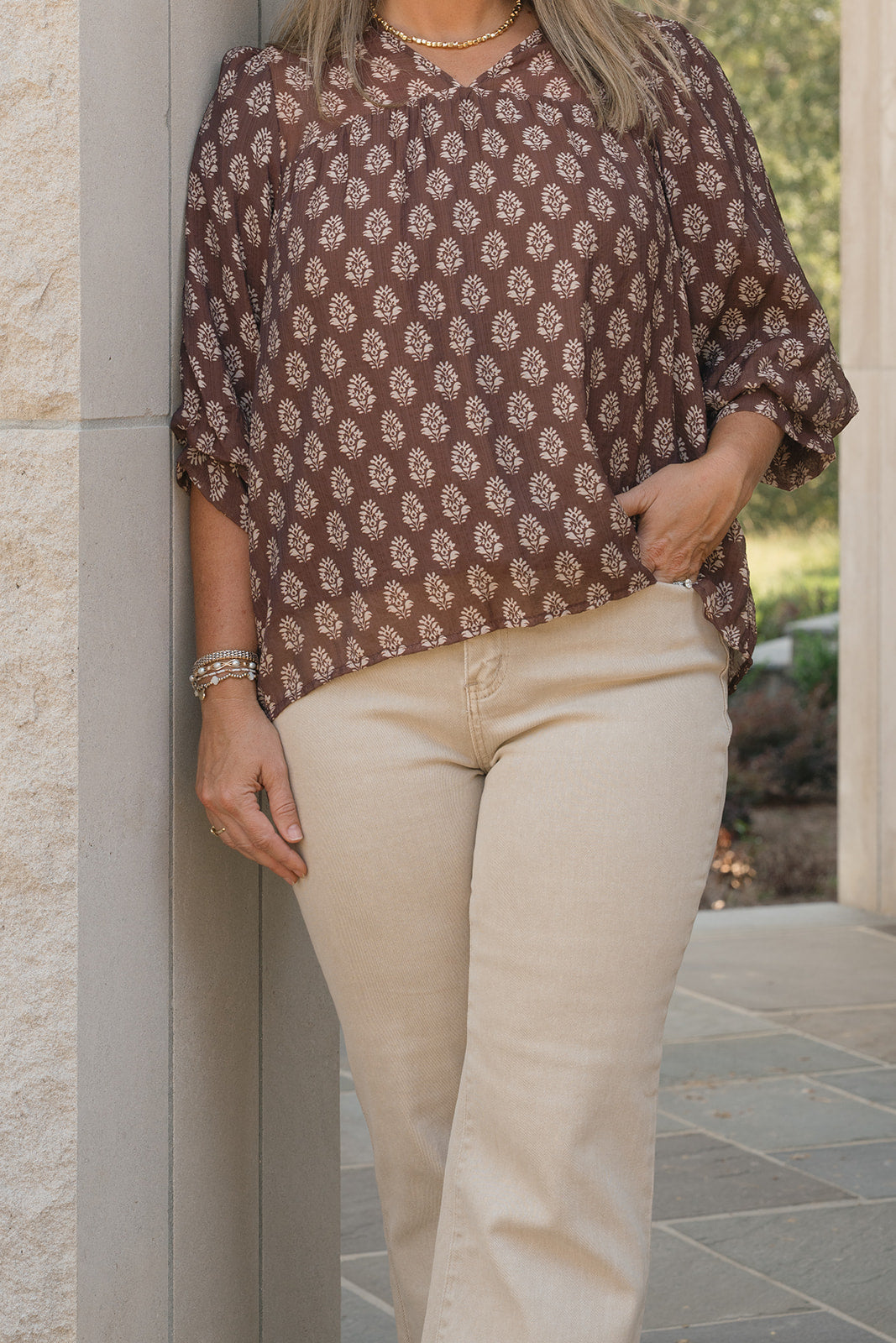 Harvest Bloom Top-Long Sleeves-Podos Boutique, a Women's Fashion Boutique Located in Calera, AL