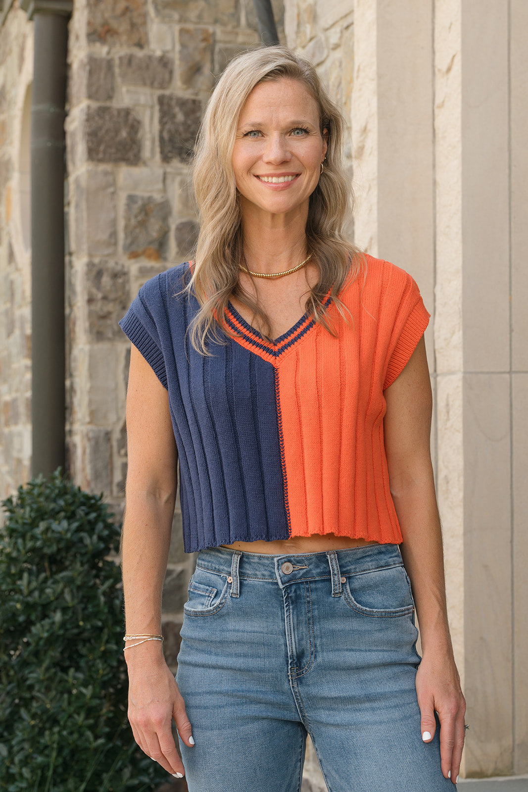 The Double Take Sweater Vest-Short Sleeves-Podos Boutique, a Women's Fashion Boutique Located in Calera, AL
