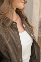 Free Spirit Corduroy Jacket-Jackets-Podos Boutique, a Women's Fashion Boutique Located in Calera, AL