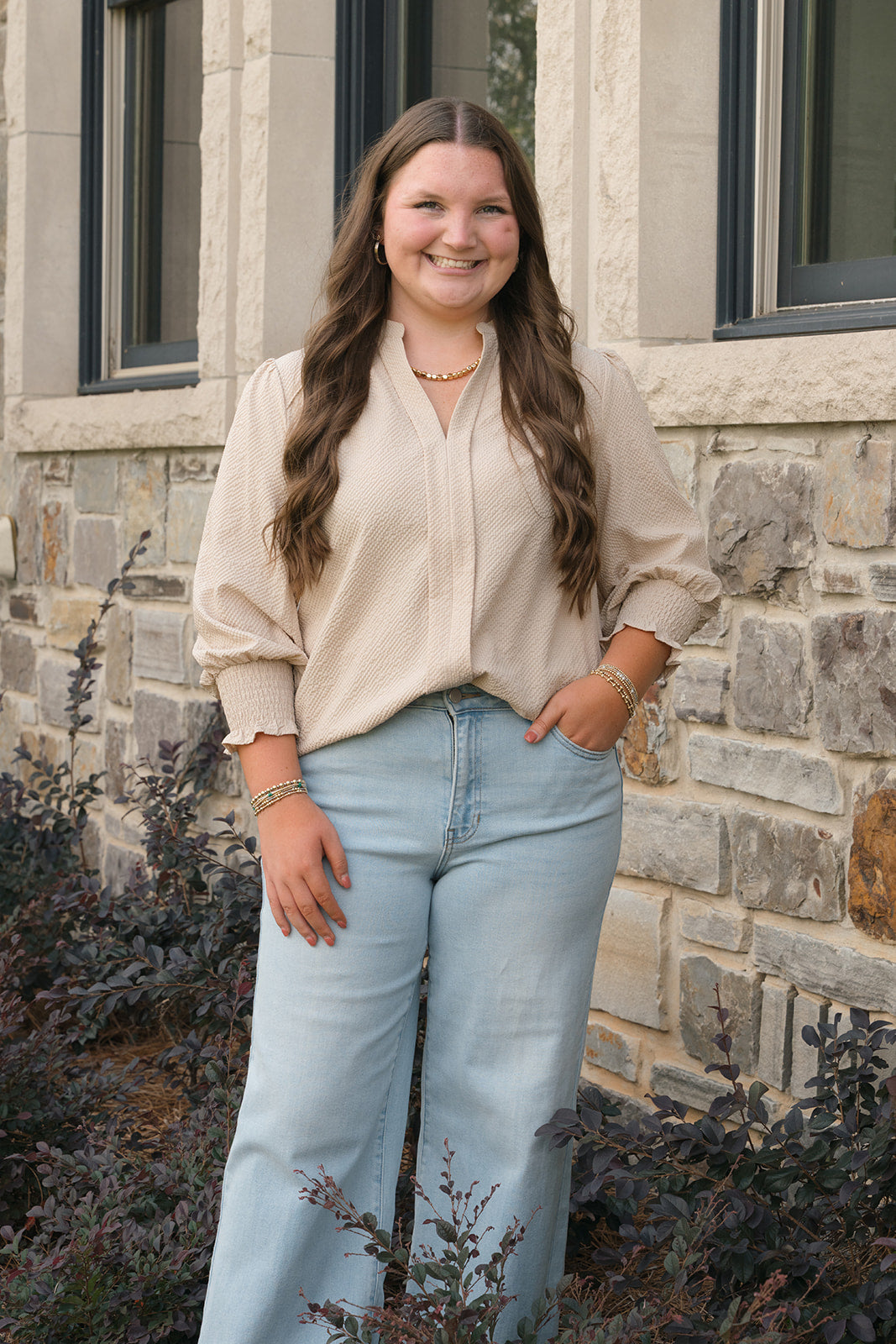 No Stone Left Unturned Top-Long Sleeves-Podos Boutique, a Women's Fashion Boutique Located in Calera, AL