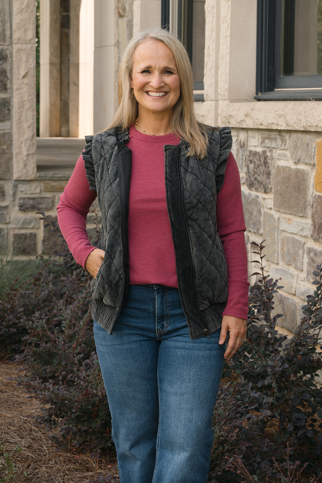 Katydid Quilted Vest-Vests-Podos Boutique, a Women's Fashion Boutique Located in Calera, AL