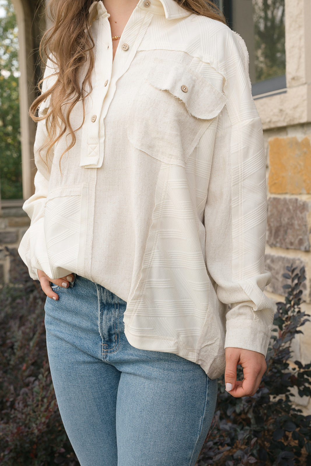 Pop-Over Top-Fashion Tops-Podos Boutique, a Women's Fashion Boutique Located in Calera, AL