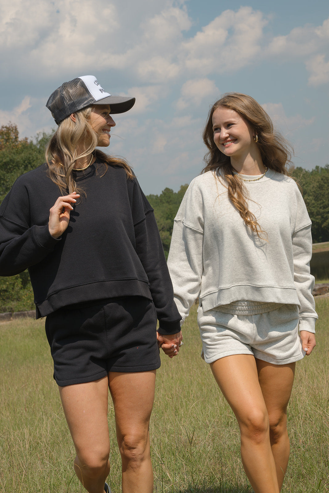 Fleece Sweatshirt and Short Set-Lounge Wear-Podos Boutique, a Women's Fashion Boutique Located in Calera, AL