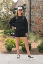 Fleece Sweatshirt and Short Set-Lounge Wear-Podos Boutique, a Women's Fashion Boutique Located in Calera, AL