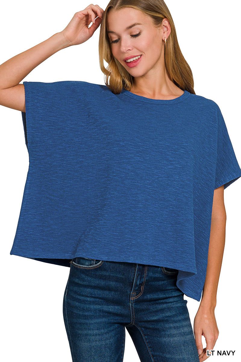 Comfy Slub Tee-Fashion Tops-Podos Boutique, a Women's Fashion Boutique Located in Calera, AL