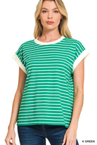 Stripes Everywhere Top-Fashion Tops-Podos Boutique, a Women's Fashion Boutique Located in Calera, AL